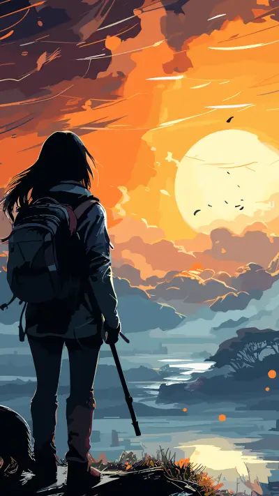 落日余晖-拍信图库