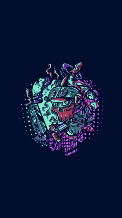 炫酷卡通插画-拍信图库