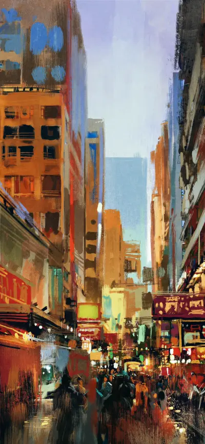 城市插画-拍信图库 - Screenshot 1