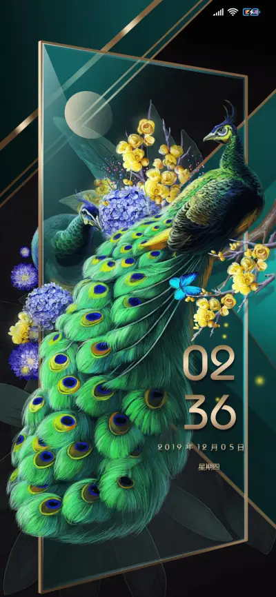 翡翠金 奢华孔雀