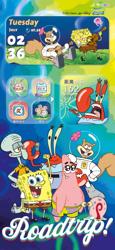海绵宝宝潮流全家福 THEME for Xiaomi MIUI HyperOS
