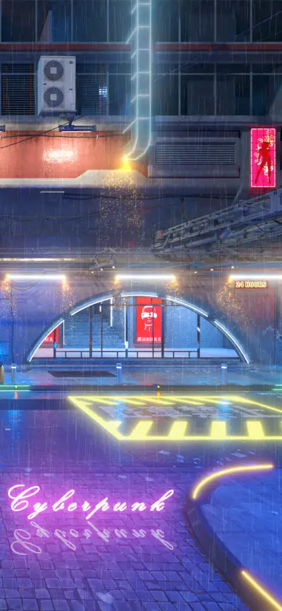 霓虹闪烁-拍信图库