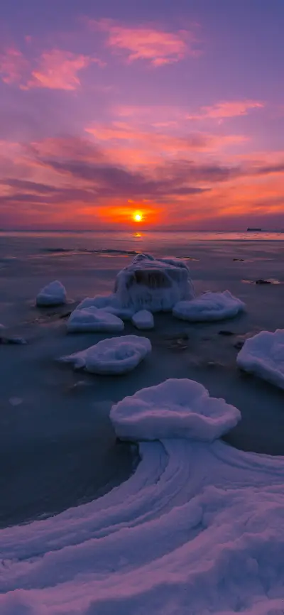 海边夕阳-拍信图库 - Screenshot 1